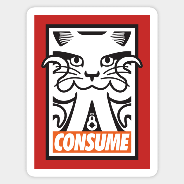 CONSUME Sticker by DCLawrenceUK